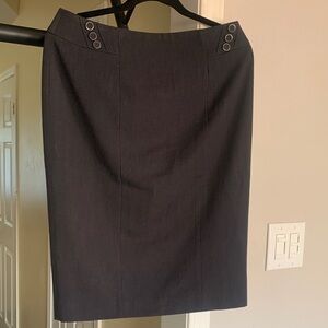 Elegant dark grey lined Pencil Skirt